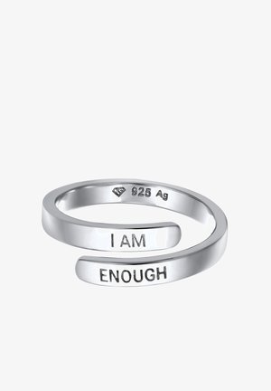 Elli ADJUSTABLE I AM ENOUGH - Ring - silberfarben