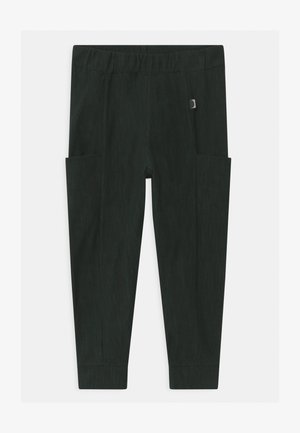 UNISEX - Trousers - black/school green