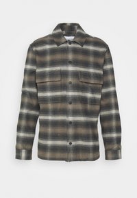 Calvin Klein OVERCHECK OVERSHIRT - Ελαφρύ μπουφάν - black