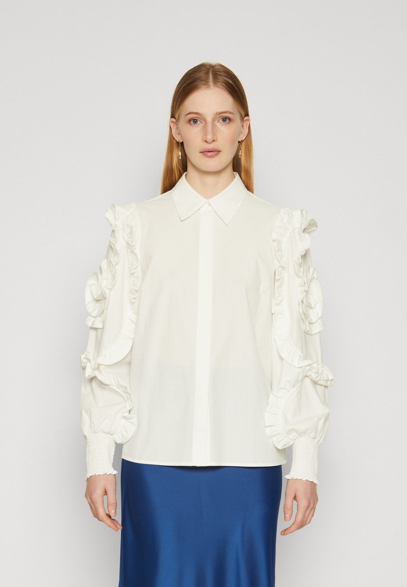 YAS - Yaszimla Ls V-Neck Shirt S. - Star White main image 0