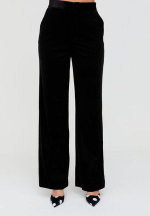 LANGE VALERIE STRAIGHT LEG - Stoffhose - black