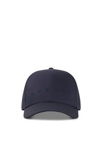 Navy blue cap with a structured shape, featuring embroidered "BOGNER" logo in matching color on the front. Smooth fabric texture.