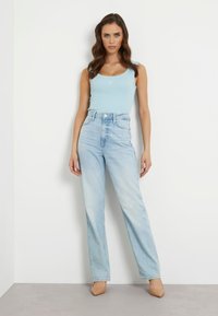 Guess TRIANGLE BLING TANK - Top - himmelblau