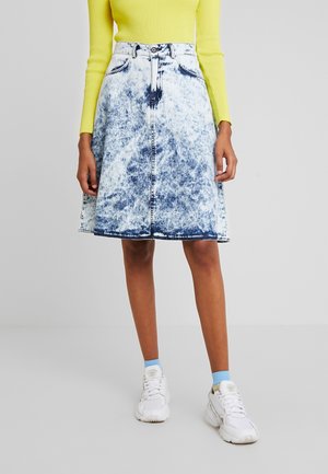 A-snit nederdel - bleached denim