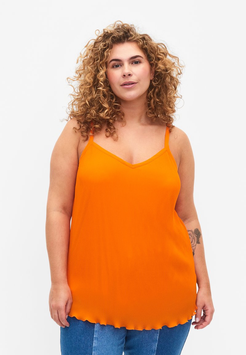Zizzi PLEATED Bluse exuberance/orange Zalando.de
