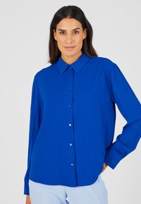 Damart UNI GAUFRÉ - Overhemdblouse - bleu