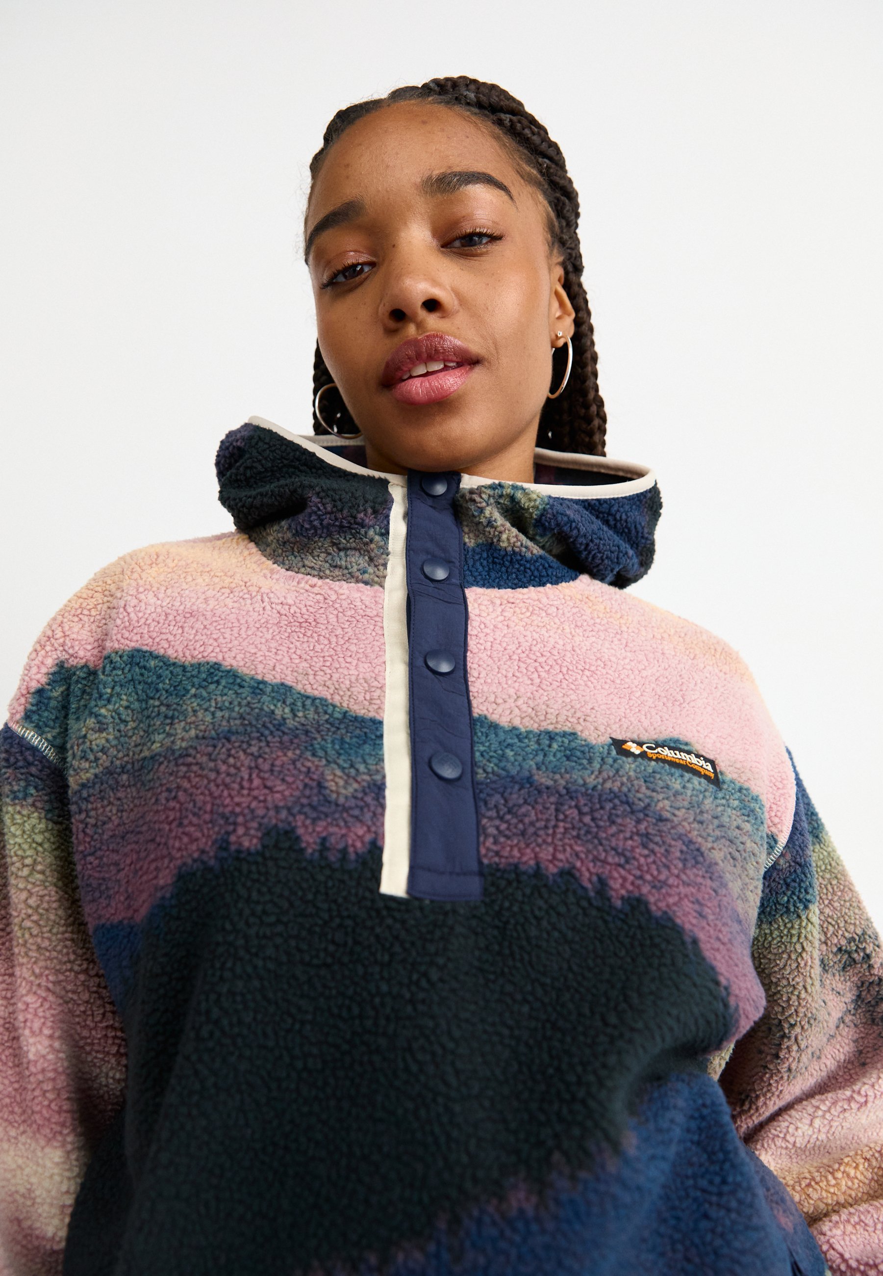 Columbia HELVETIA™ PRINTED HOODIE - Hoodie - collegiate navy