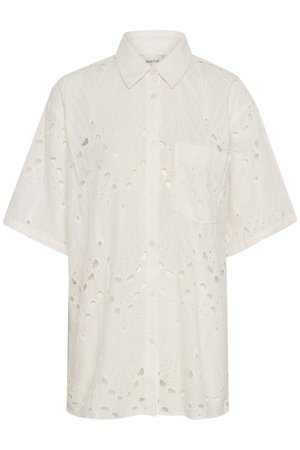 Gestuz BAYLOR - Button-down blouse - egret