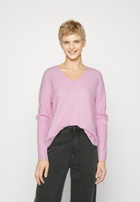 ONLY - CAMILLA V-NECK L/S NOOS - Strickpullover - pink lady Thumbnail-Bild 1