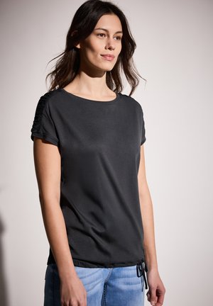 MIT RAFFUNG - Print T-shirt - grau