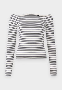 VMSIMI OFF SHOULDER - Pikkade varrukatega topp - cloud dancer/navy