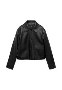 Mango Giacca in similpelle - black