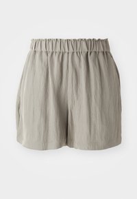 RELAXED HIGH WAIST - Shorts - taupe