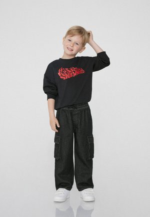 Relaxed fit jeans - schwarz  black