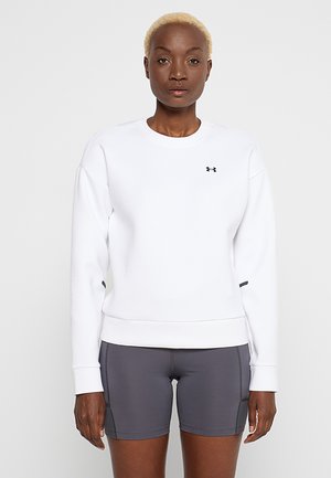 Under Armour, UNSTOPPABLE FLC CREW - Felpa - white