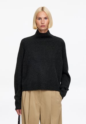 ARKET, ROLL-NECK WOOL JUMPER - Pullover - dark grey