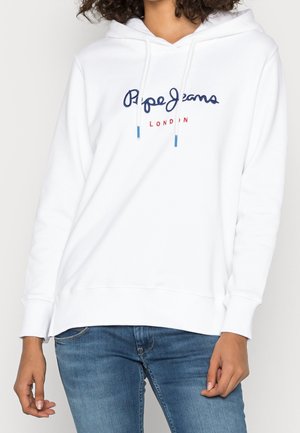 Felpa con cappuccio - white