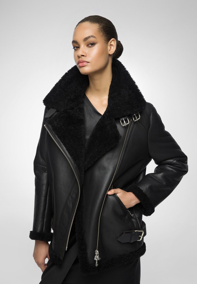 Vespucci by VSP Leren jas zwart