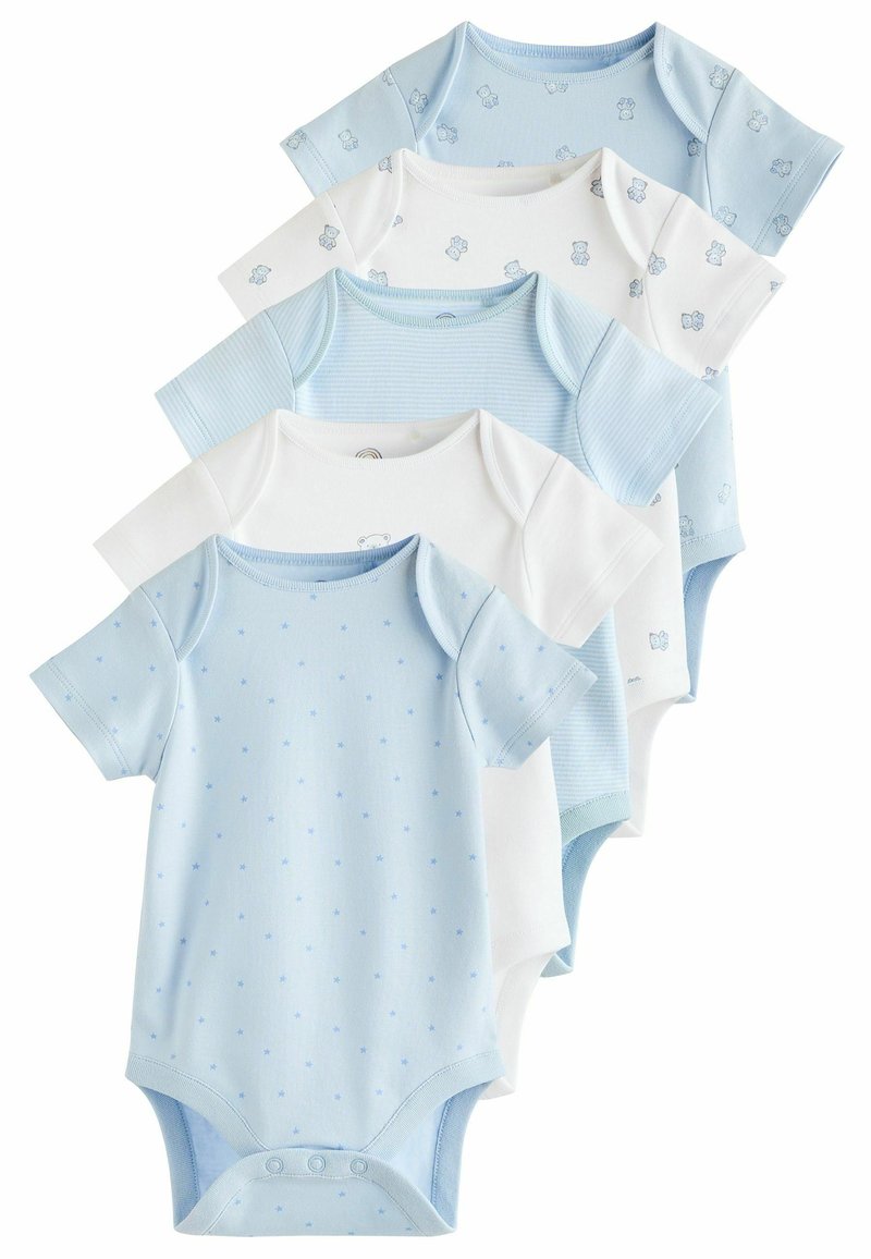 Next - BEAR SHORT SLEEVE BODYSUITS 5 PACK REGULAR FIT - Body - blue, Zväčšiť