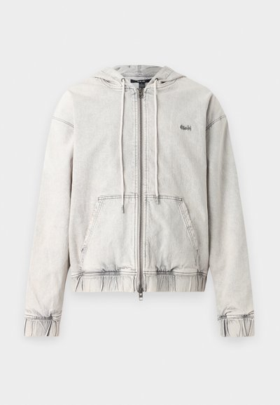 Ksubi ZIPPED HOODIE PLUTO - Denim jacket - grey