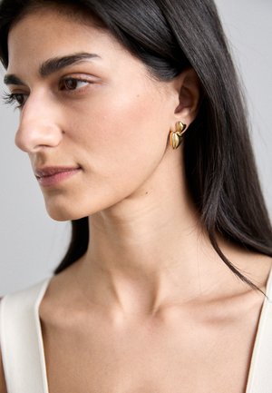 Otiumberg HEART EARRINGS - Pendientes - yellow gold-coloured