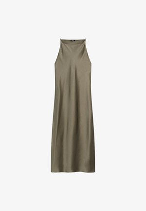 Massimo Dutti, SATIN MIDI DRESS - Hverdagskjole - green