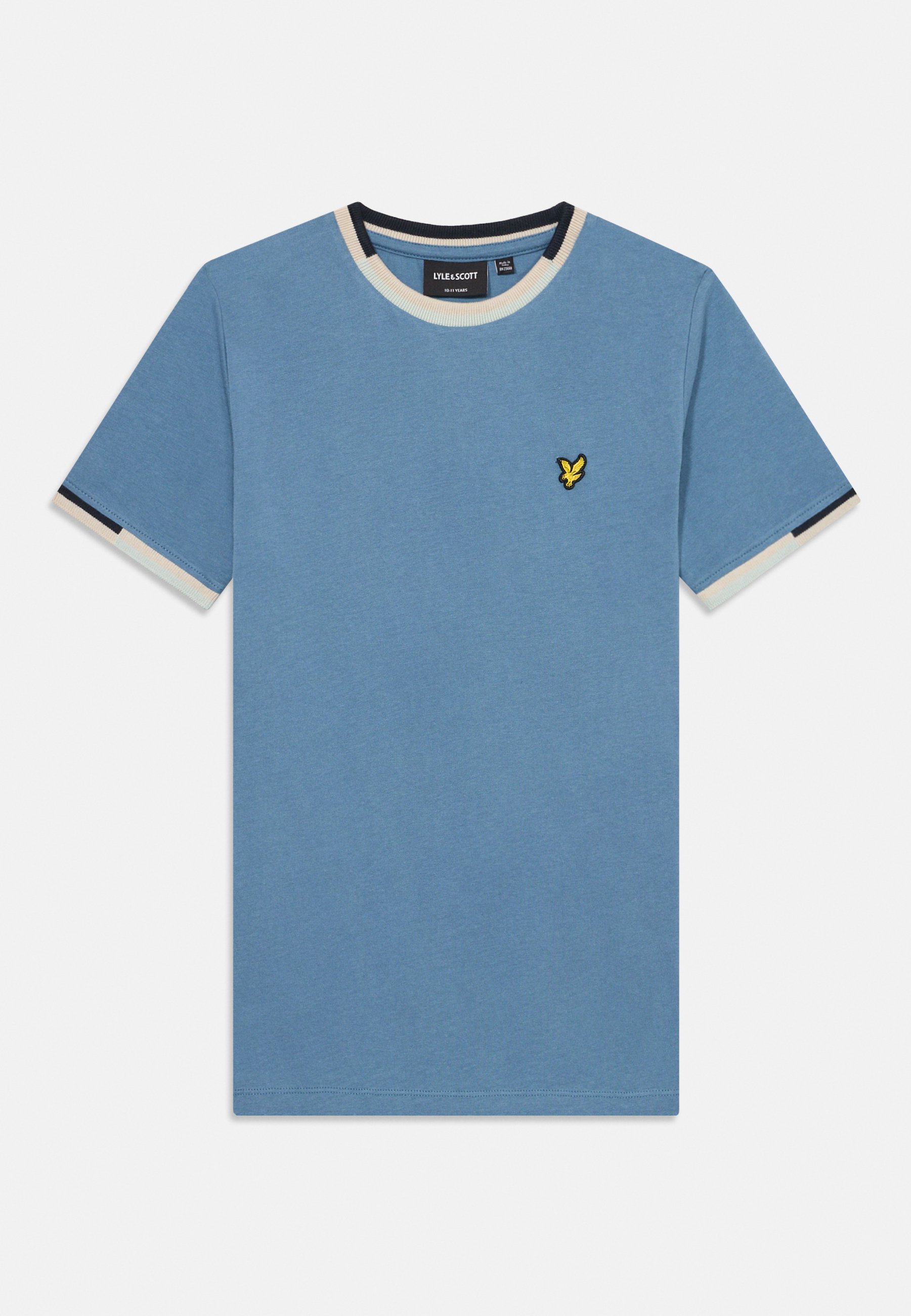 T-shirt manches longues rayures elvis bleu roi bleu marine - La Faute à Voltaire
