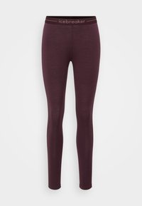 Bordeaux leggings laget av mykt materiale med en tettsittende passform. Har en bred midjebånd med "icebreaker" logo i kontrastfarge.