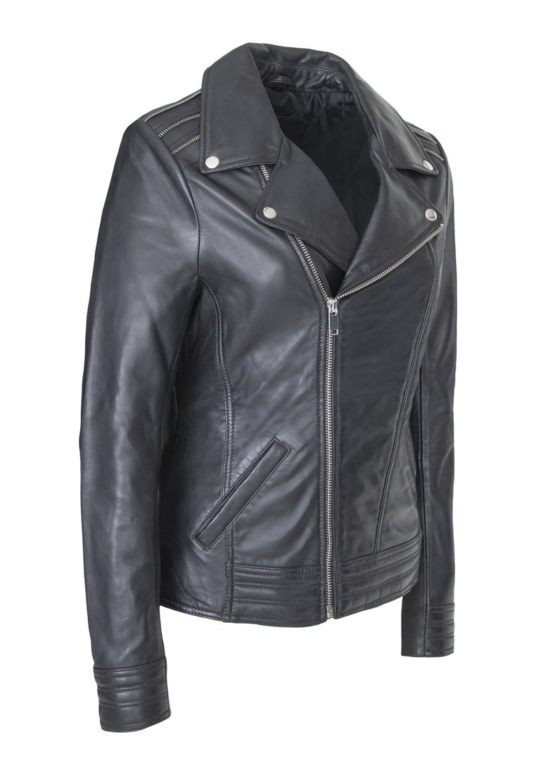 Le Temps Des Cerises Leren jas zwart