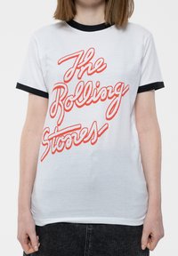 Paradiso Clothing THE ROLLING STONES SIGNATURE BAND LOGO RINGER - Print T-shirt - white