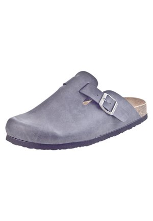 Pantolette flach - grau
