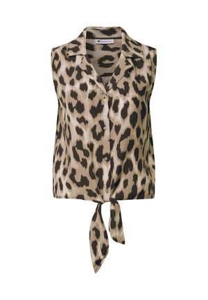 Street One, BLUSENTOP MIT BOWLING-KRAGEN UND KNOTEN - Débardeur - timeless beige