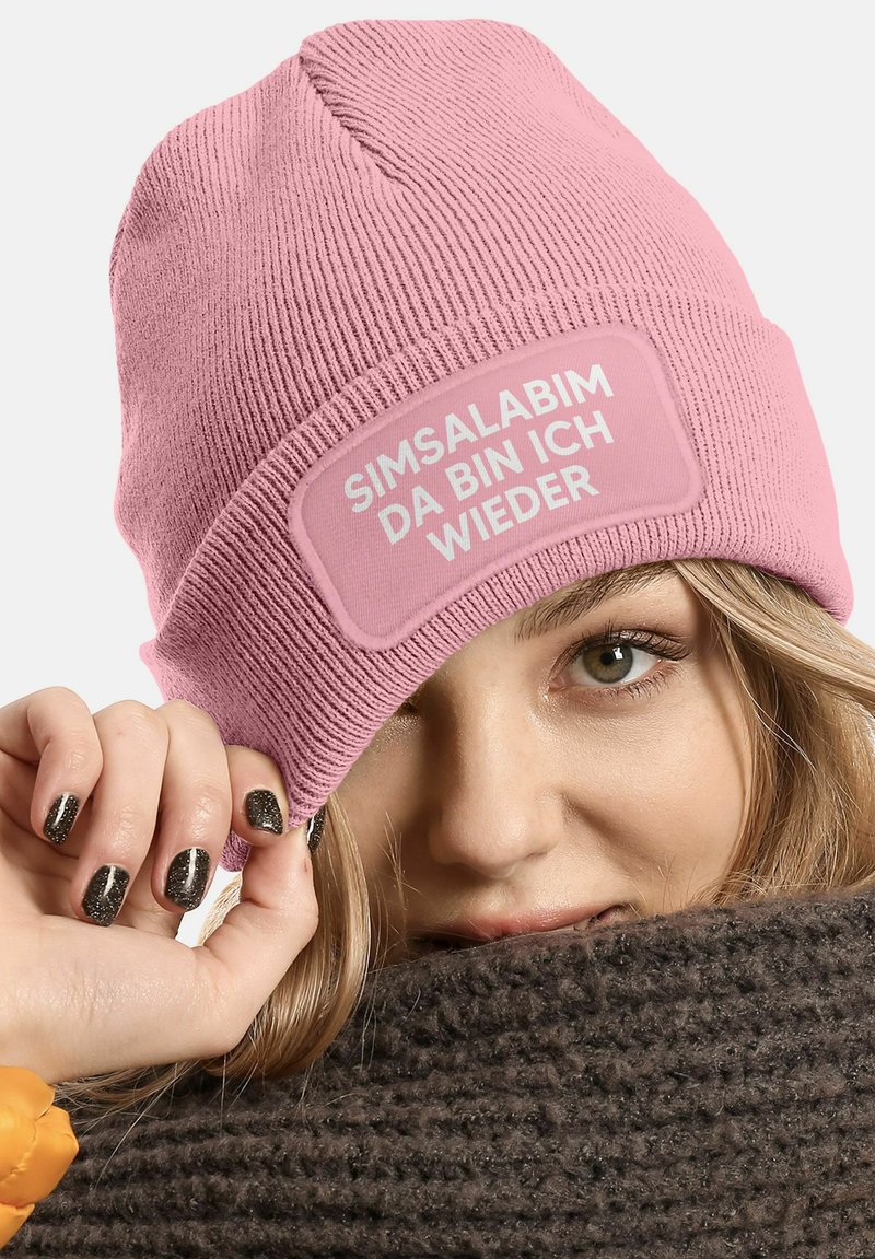 MoonWorks MIT PATCH MIT SPRUCH SIMSALABIM - Beanie - rosa