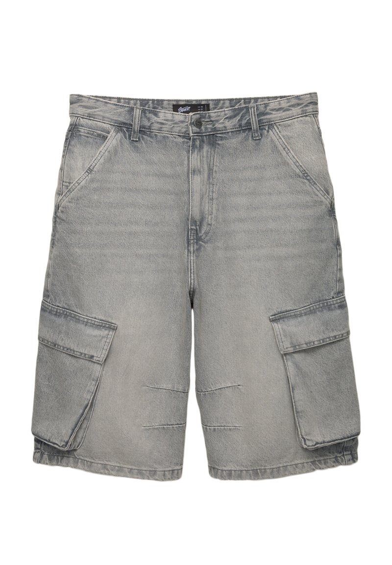PULL&BEAR Jeansshort lichtgrijs