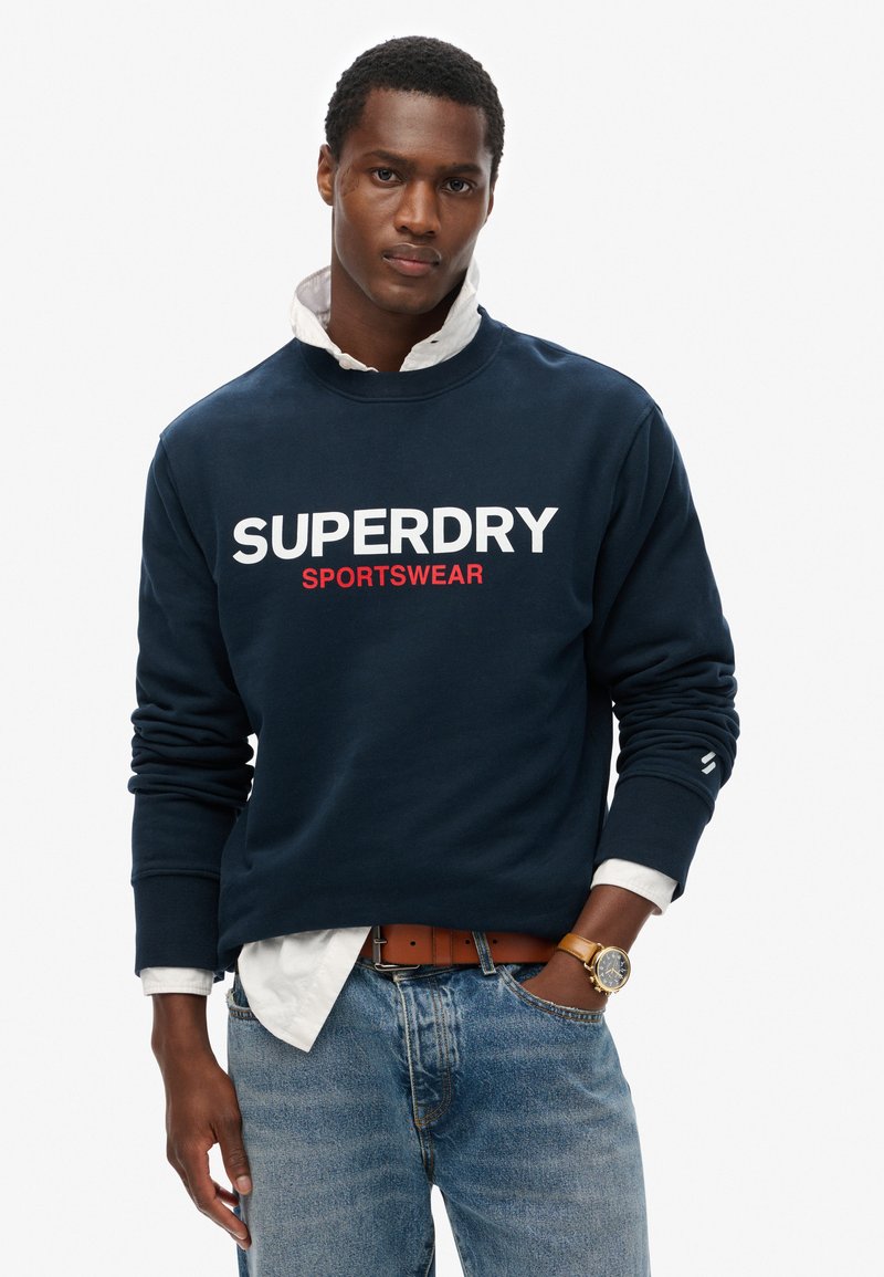 Superdry & Co SPORTSWEAR LOGO CREW - Sweatshirt - eclipse navy