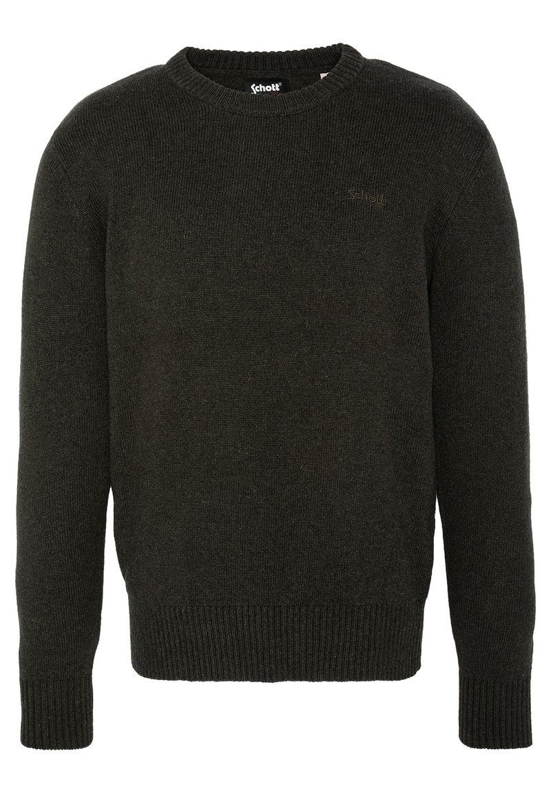 Schott PULL COL ROND - Maglione - kaki foncé