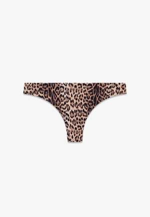 Guess, BRAZILIAN BIKINIHOSEN - Bikini pezzo sotto - animalprint schwarz