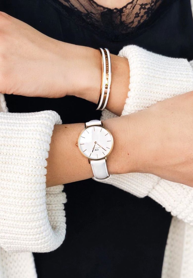 Daniel Wellington - PETITE BONDI 28MM  - Rannekello - eggshell white, Suurenna