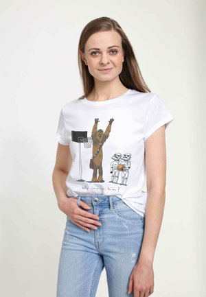 STAR WARS: CLASSIC CHEWIE BASKETBALL - T-shirt imprimé - white