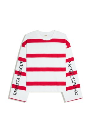 Bershka, LONG SLEEVE STRIPED - TSHIRT - Longsleeve - red