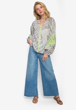 Bluse - taupe zebra