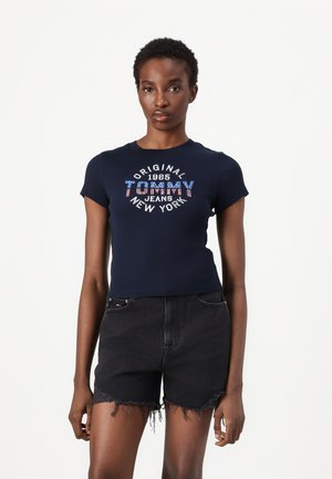 SLIM TEE - Tričko s potlačou - dark night navy