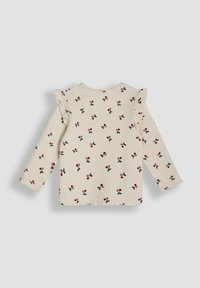 JoJo Maman Bébé 2-PACK CHERRY STRIPE FRILL - REGULAR FIT - Langarmshirt - cream