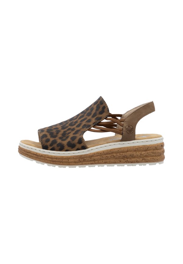 Plateausandalette - animalprint