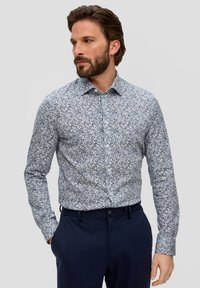 s.Oliver BLACK LABEL MIT ALL-OVER-PRINT - Hemd - himmelblau