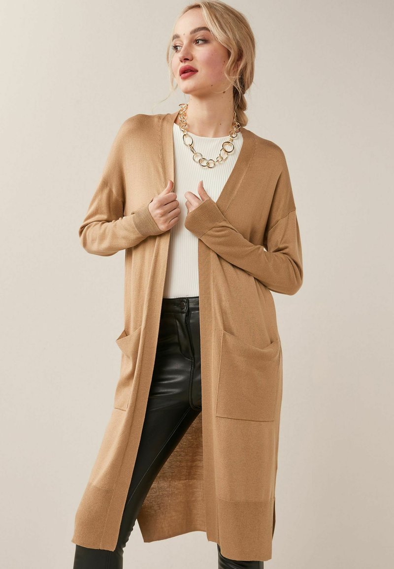 Next LONGLINE CARDIGAN Gilet camel brown/marron ZALANDO.FR