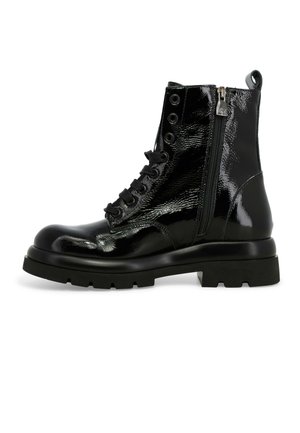 Stivaletti con plateau - nero lucido