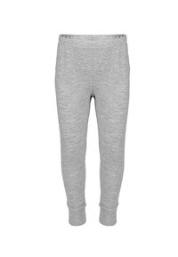 Gray sweatpants made of soft fabric, featuring a ribbed waistband and cuffs. The design is simple and straight-cut with no visible patterns.
