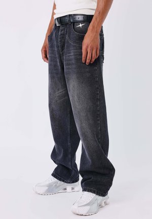 BAGGY - Straight leg jeans - noir denim