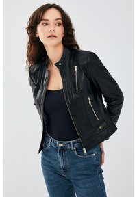 Derimod Leather jacket - black